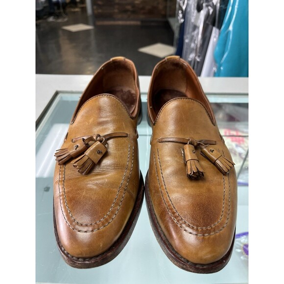 Allen Edmonds Grayson Mens Tassel Loafers Coffee Leather A8367 Sz US 10.5 main image 11